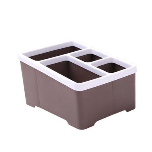 Healeved Kosmetischer Organizer Box Für Den Schreibtisch Für Make up Und Kosmetik Stylischer Desktop Organizer Kaffee Farbe Mit Fächern Und Stauraum Für von Healeved