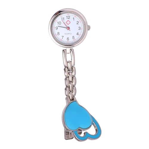 Healeved Herzförmige Taschenuhr für Damen Hängende Uhr Langlebigem Material mit Clip für Krankenschwestern und Pflegepersonal von Healeved