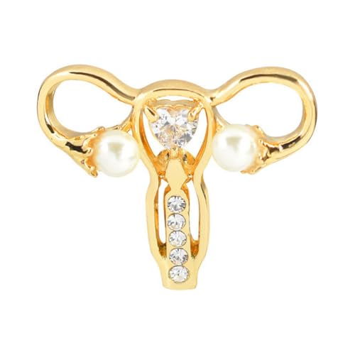 Healeved Kreative Gebärmutter Brosche aus Langlebiger Legierung Goldfarbene Anstecknadel für Kleidung Modisches Accessoire für Frauen und Mädchen Vielseitig für Kleider Taschen Hüte und von Healeved