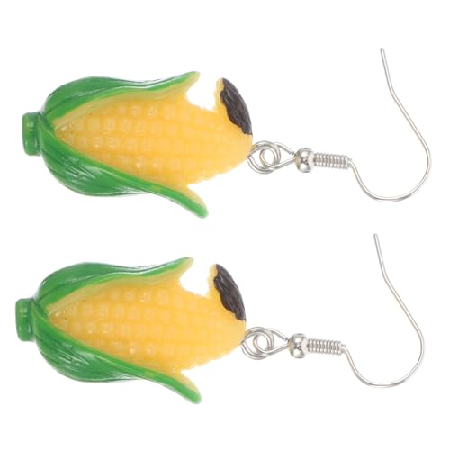 Healeved Kreative Ohrhänger Maiskolben Ohrringe Dangle Ohrringe für Frauen Verspieltes Design Statement Schmuck für Mädchen Karneval Accessoires von Healeved