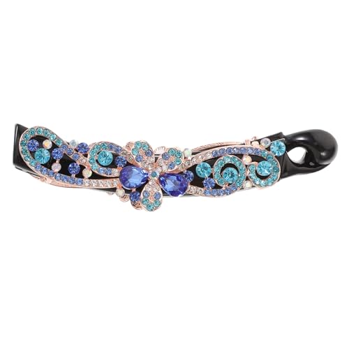Healeved Strass Blumen Haarspange Damen Banane Haarspange Für Mädchen Haarschmuck von Healeved