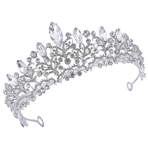 Healeved Prinzessin Kopfbedeckung Krone Haar Zubehör Braut Dusche Hochzeit Decor Strass Elemente Wiederverwendbare Kopfschmuck von Healeved
