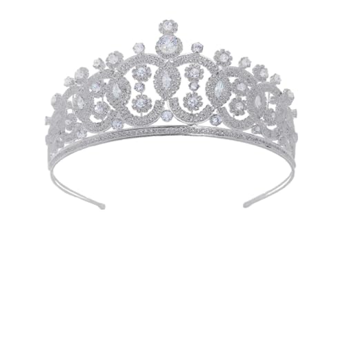 Healeved Krone Kopfbedeckung Strass Braut Stirnband Kristall Hochzeit Kopfschmuck Ornament Für Frauen Mädchen Bräute Brautjungfern Geeignet Für Bankette Partys von Healeved