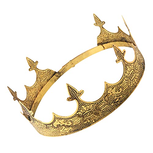 Healeved Königskrone Für Herren Verstellbare Kopfschmuck Partykostüm Requisite Dekorativ Cosplay Geburtstagsfeier Kopfbedeckung Haarkrone von Healeved
