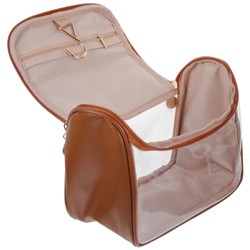 Healeved Transparenter Reisetasche Für Damen Tragbarer Kosmetiktasche Mit Viel Raum Für Make-up Nagellack Lippenstift Haarbürste Hautpflegeprodukte Und Andere Toilettenartikel Aus von Healeved