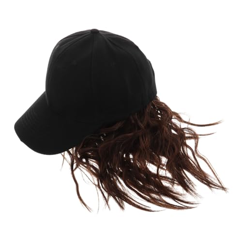 Healeved Kurze Locken Perücke mit Baseballkappe für Damen Integrierte Mütze mit Kurzem Lockigem Haar für Alltag Reisen und Gesellschaftliche Anlässe von Healeved