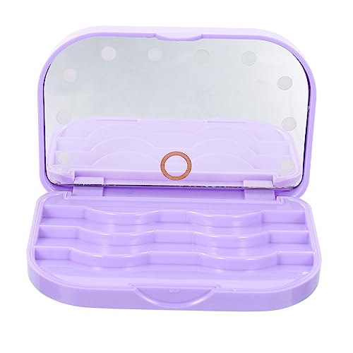 Healeved Eyelash Organizer Mit Spiegel Tragbare Wimpernbox Mit -beleuchtung Für Kunstwimpern Und Make-up Für Zuhause Und Unterwegs von Healeved