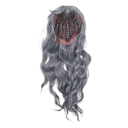 Healeved Lange Kunsthaarperücke Flauschige Gewellte Perücke Für Damen Mit Fransen Lange Lockenperücke Damenperücke Gehäkelte Spitzen Natürlicher Look von Healeved