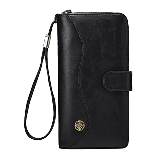 Healeved Langer Herren Geldbeutel mit Handyfach Multifunktionale Geldbörse PU Schickes Design für Karten Bargeld und Mobilgeräte Leicht und Tragbar für Unterwegs Zufällige von Healeved