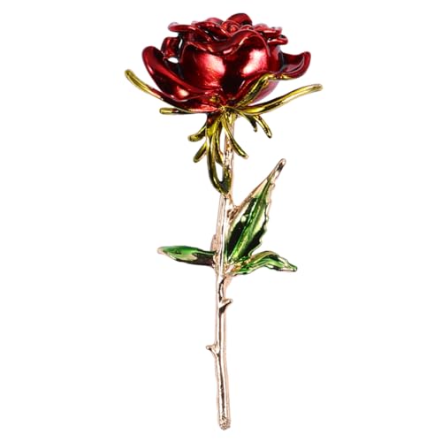 Healeved Langlebige Rosenbrosche Legierung Blüten und Blattgestaltung Vielseitig für Kleid Pullover Hut zu Hochzeitstag Muttertag Geburtstag von Healeved