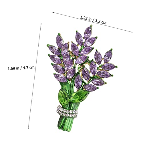 Healeved Lavendelblumen Brosche Anstecknadel für Kleidung Damen Schmuck Vintage Lapel Pin Stola Schal Zubehör Geschenkidee von Healeved