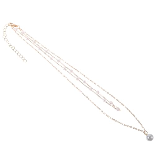Healeved Layered Perlenkette Damen Doppellagige Gold Halskette mit Elegantem Perlenanhänger Modischer Schmuck für Alltag Party und Strand Stilvolles Accessoire für Frauen und Mädchen von Healeved