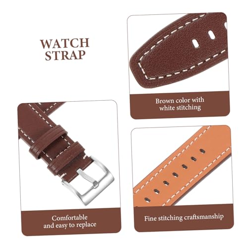 Healeved Lederarmband Ersatz Uhrenarmband Komfortabel Einfach zu Wechseln Business Stil Feine Verarbeitung Elegantes Design Flexibel Dünn für Damen Herren von Healeved