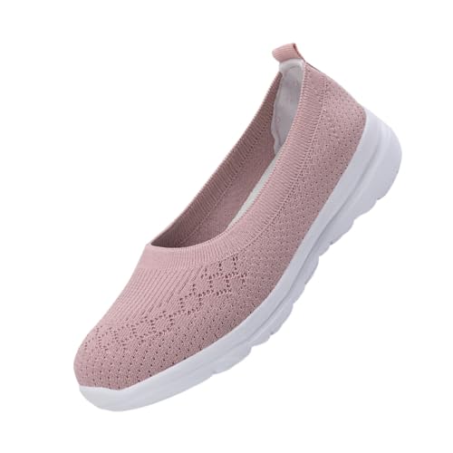Healeved Leichte Atmungsaktive Slip Damen Sportschuhe Bequeme Freizeit und Walking Sneaker mit Stabiler Fersenschutz für Alltag Reisen und Leichtes Training von Healeved