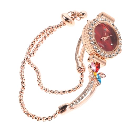 Healeved Leichte Damen-Armbanduhr mit Blumenmotiv Modische Quarzuhr Funkelnde Schmuckuhr für Kleine Handgelenke Komfortables Armband Vielseitig für Büro Freizeit und Besondere Anlässe von Healeved