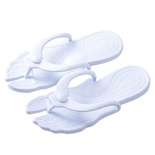 Healeved Leichte Faltbare Badeschlappen für Damen und Herren Rutschfestes Atmungsaktives Kunststoffmaterial Bequeme Flache Sohle als Sommer Strandschuhe und Praktische Reise Slipper von Healeved