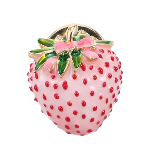 Healeved Leichte Stilvolle Erdbeer-brosche aus Emaille Robuster Lapel-pin für Damen Vielseitig für Kleidung Schals Taschen Stilvolles Schmuck-accessoire für Besondere Anlässe von Healeved