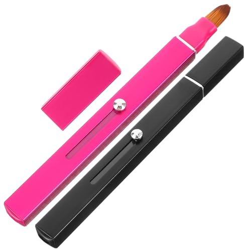 Healeved Einziehbarer Lippenpinsel 2 Stück Doppelkopf Lippenapplikator Für Lippenstift Und Lipgloss Tragbarer Make up Pinsel Mit Kappe Für Frauen Für Reisen Und Kosmetikstudio von Healeved