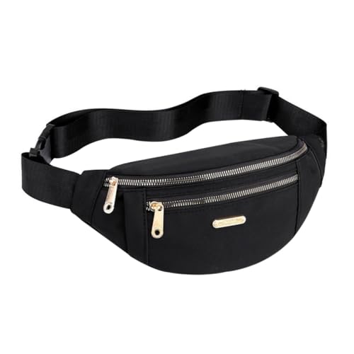 Healeved Stylische Damen Bauchtasche Multifunktionale Umhängetasche Für Handy Verstellbar Langlebig Für Reisen Sport Alltag Schwarz von Healeved