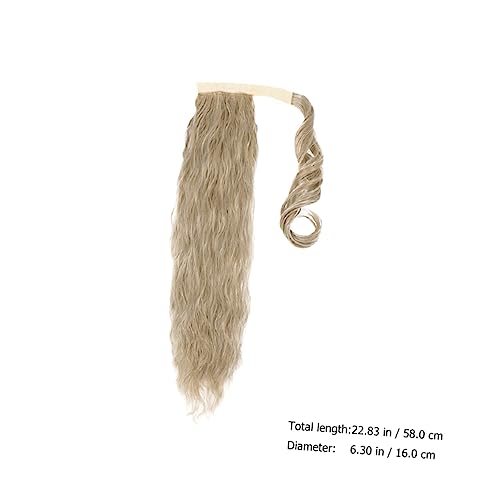 Healeved Long Curly Ponytail Wig Hochtemperaturbeständig Natürliche Weiches Synthetisches Haar Extensions Für Mädchen Alltag Und Party von Healeved