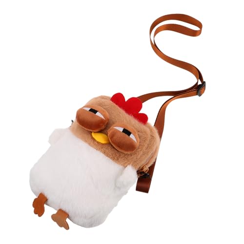 Healeved Lustige Kleine Hühner Umhängetasche Damen Flauschige Cartoon Schultertasche mit Verstellbarem Gurt und Großzügigem Stauraum für Alltag Reisen Schule von Healeved