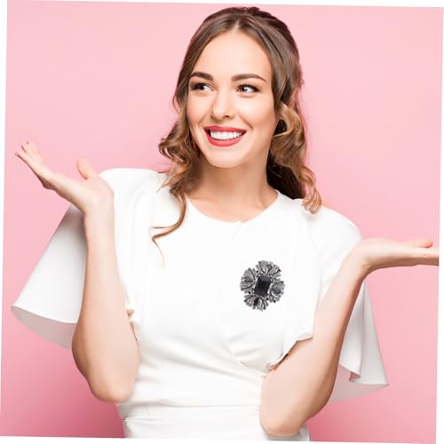 Healeved Kristallblumenbrosche Aus Legierung Große Anstecknadel Mit Strass Damen Reversbrosche Blumenförmige Schmucknadel Für Weste Und Mantel von Healeved