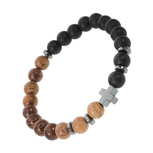 Healeved Männer Frauen Rosenkranz Armband Holzperlen mit Unisex Handgelenk für Festliche Anlässe Schlichte Klassische Handkette von Healeved