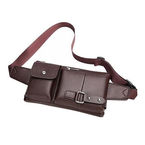 Healeved Bauchtasche Herren Outdoor Leicht Gürteltasche Mit Reißverschluss Für Reisen Wandern Camping Braun von Healeved