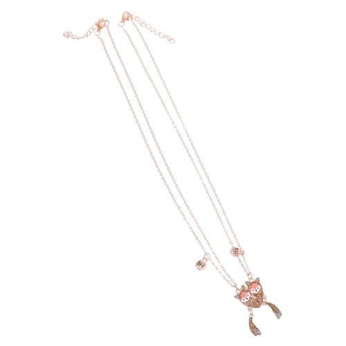 Healeved Magnetische Freundschaftskette für Mädchen Legierungs fuchs Herzpuzzle Anhänger Kinderfreundliche Verschluss Symbolische Herzpuzzle Halskette für Freundschaft und Liebe von Healeved