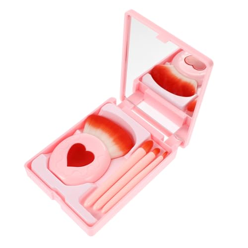 Healeved Reise-make-up-pinselset Für Teiliges Set Mit Weichen Borsten Kosmetikspiegel Tragbarer Aufbewahrungstasche Orange Für Unterwegs Für Makelloses Make-up von Healeved