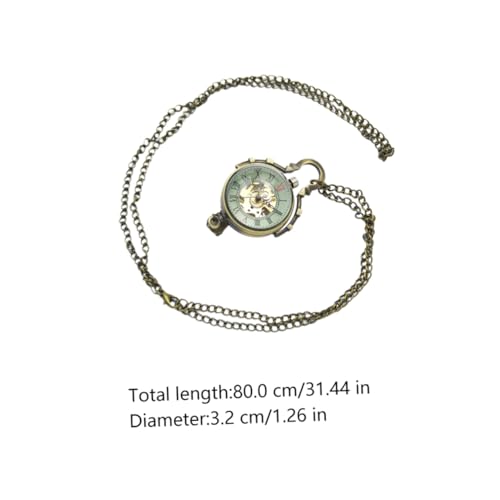 Healeved Mechanische Taschenuhr Anhänger Vintage Hohlkugel Design Bronze Farbe Handaufzug Uhr für Damen und Herren Kettenuhr für Arbeitsumfeld Armbanduhr Geschenkidee für Valentinstag und von Healeved