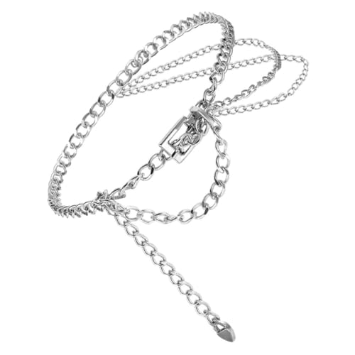 Healeved Mehrschichtiger Metall Taillengürtel Damen mit Herz anhänger Verstellbare Vintage Waist Chain für Kleider Röcke und Hosen Modischer Boho Body Chain Gürtel als Vielseitiges Fashion von Healeved