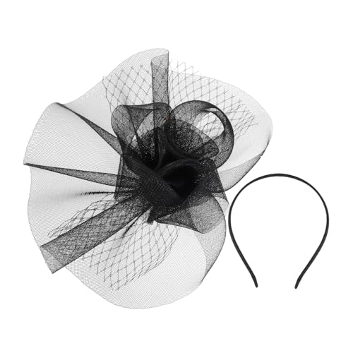 Healeved Fascinator-haarspange Für Damen Schwarz Mesh Und -kopfstück Party-kopfbedeckung Haar-accessoire Für Damen Netz Und Federdesign Praktische Clip-befestigung Für Hochzeiten Und von Healeved