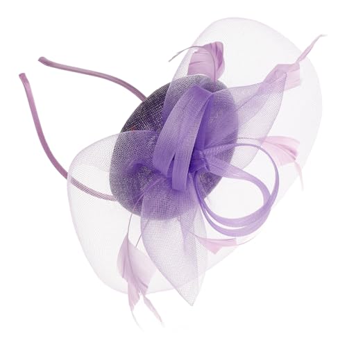 Healeved Fascinator Stirnband Mit Haar Clip Für Teepartys Hochzeiten Kopfschmuck Für Bankette Brauthut Haarschmuck Für Frauen Kleine Hut von Healeved