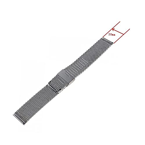 Healeved Mesh Uhrenarmband Verstellbar Ultradünn Silberfarbig Langlebiges Armband für Herren Damen Ersatzarmband Uhr mit Verstellbarer Schnalle von Healeved