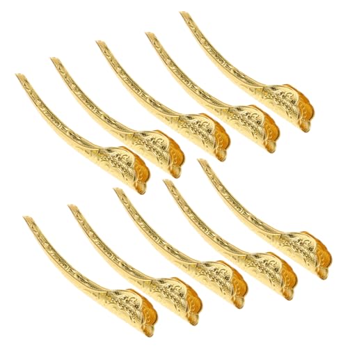 Healeved 10stücke Kostüm Fingertip Nagel Ringe Dekoration Zubehör Finger Protektoren Hohle Muster Exotische Schönheit Party Tanzaufführungen Theateraufführungen Rollenspiele von Healeved