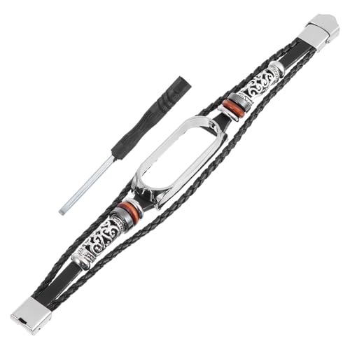 Healeved Metallperlen Armband Kompatibel für Mi Band Ersatzband Retro DIY Ethno Stil Langlebiges Uhrenarmband Verstellbar für Damen Herren Alltag Reise von Healeved