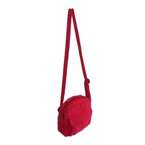 Healeved Mini Canvas Crossbody Bag Rote Kleine Umhängetasche Mit Verstellbarem Gurt Für Handys Und Kleine Gegenstände Süße Geldbörse Für Frauen Alltag Und Reisen von Healeved