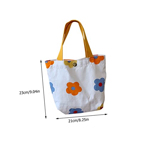 Healeved Mini Damen Canvas Handtasche mit Floralem Muster Leichte Kleine Umhängetasche aus Strapazierfähigem Material Vielseitige Mini Tasche für Alltag und Einkauf von Healeved