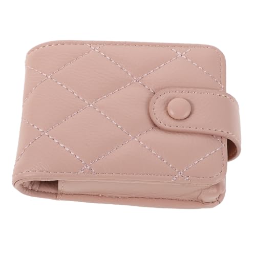 Healeved Mini Kosmetiktasche Damen mit Spiegel Gesteppte Lippenstift Tasche aus Pu- Kompakte Make-up Tasche für Reisen und Alltag Modische Kleine Schminktasche Rosa von Healeved