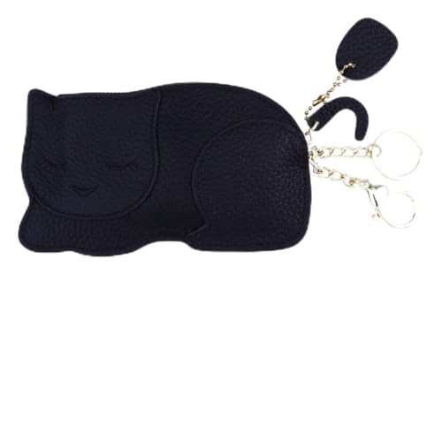 Healeved Mini Münzbeutel Schwarze Kleingeldbörse mit Reißverschluss Kompakter Coin Purse Geldbeutel für Münzen und Scheine Leicht und Stabil Stylischer Mini Wallet für Damen und Mädchen von Healeved