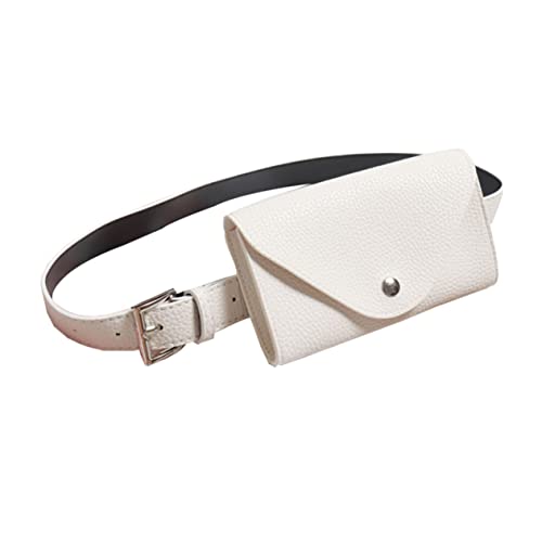 Healeved Mini Gürtel Tasche Beige Damen Pu Hüfttasche Umschlag Handytasche Kleine Gürteltasche Für Frauen Mit Abnehmbarem Gürtel von Healeved