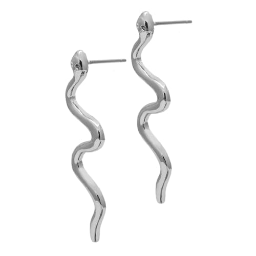 Healeved Mini Schlangenförmige Ohrstecker Damen Trendiger Alloy Ohrschmuck Modisch Leicht Verstellbar Für Alltag Party von Healeved