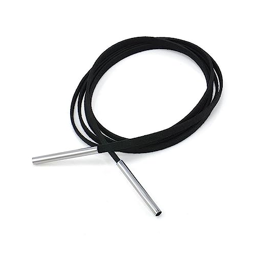 Healeved Minimalistische Damen Halskette im Punk Gothic Lange Kette Schwarzem Material für Outfits Individuellen Ausdruck Leicht Tragbar von Healeved