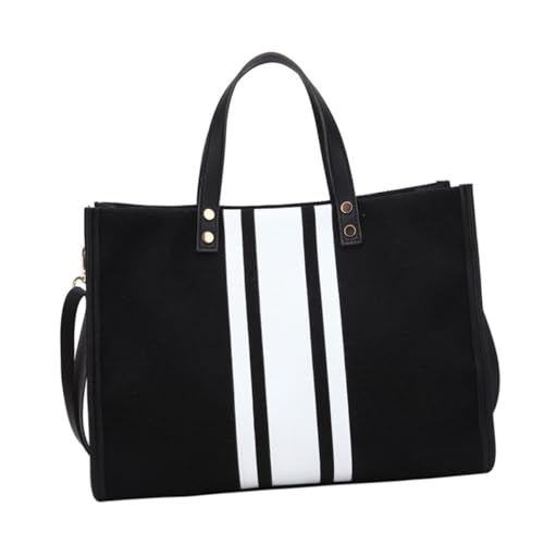 Healeved Modische Damen Schultertasche mit Großem Fassungsvermögen Verstellbarem Trageriemen Robustem Verschluss und Reißverschluss Praktische Freizeit und Alltagstasche in Schwarz von Healeved