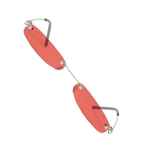 Healeved Modische Kleine Quadratische Sonnenbrille Unisex mit Rotem Uv-schutzglas Randloses Leichtes Design Vielseitig für Party Alltag und Modische Accessoires Geeignet Healeved Modische Kleine Quadratische Sonnenbrille Unisex mit Rotem Uv-schutzglas Randloses Leichtes Design Vielseitig für Party Alltag und Modische Accessoires Geeignet von Healeved