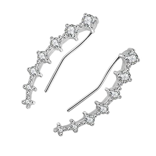 Healeved Modische Ohrstecker Ear mit Funkelnden Zirkonia Eleganter Ohrschmuck für Damen Handgefertigt als für Geburtstag Jubiläum und Besondere Anlässe von Healeved