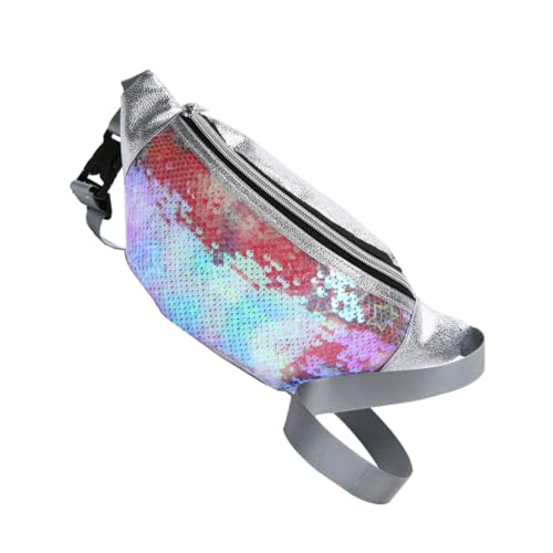 Healeved Modische Pailletten Stern Hüfttasche Damen Outdoor Bauchtasche mit Reißverschluss Vielseitig Tragbar für Shopping Wandern Party und Reisen in Bunt von Healeved