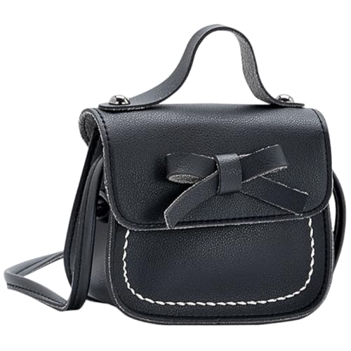 Healeved Modischer Umhängetasche für Mädchen mit Schleifen Design Mini Schultertasche für Partys Reisen und Täglichen Gebrauch Schwarz von Healeved