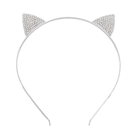 Healeved 2stücke Katzenohren Stirnband Mit Und Strass Für Frauen Mädchen Haarschmuck Kopfbedeckung Party Weihnachts Anlass von Healeved